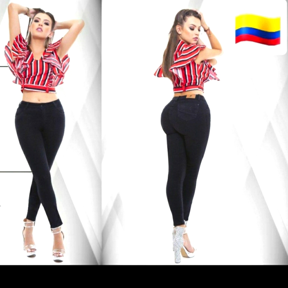 Colombia black colombian pants size 4-5 tube boot